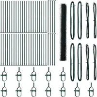 vidaXL Sechseckzaun mit Betonsockel 100 x 1,6 m Grün Netz
