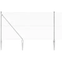 vidaXL Sechseckzaun mit Pfosten 25 x 1,4 m Verzinkter Stahl Silber