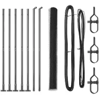 vidaXL Sechseckzaun mit Betonsockel 10 x 1,6 m PVC-beschichteter Stahl