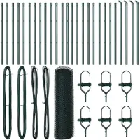 vidaXL Bodenmontierter Sechseckzaun 50 x 0,4 m PVC-beschichteter Stahl
