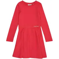 Calvin Klein Jeans Kleid für den Alltag Logo Tape IG0IG02666 D Rosa Regular Fit