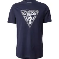 Guess Marciano GUESS Ss Cn Triangle Smart Blue Größe: S | Basic T-Shirts Outlet | Herren | Blau