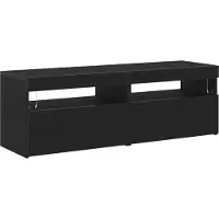 vidaXL TV-Schränk mit LED 2 pcs Schwarz Eichen-Optik 60 x 35 x 40 cm