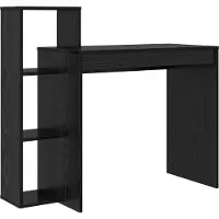 vidaXL Schreibtisch Schwarz Eichen-Optik Holzwerkstoff