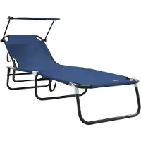 vidaXL Klappbare Sonnenliege Blau 190 x 57 x 81 cm Oxford