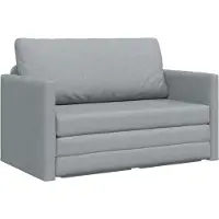 vidaXL Schlafsofa 110cm Hellgrau Stoff