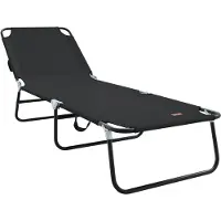 vidaXL Klappbare Sonnenliege Schwarz 188 x 57 x 86,5 cm Polyester