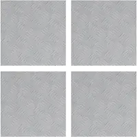 vidaXL Treppe Tritt Quadratisch 4 pcs Silber 40 x 40 cm Aluminium