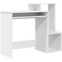 vidaXL Schreibtisch mit Regal Weiß 106 x 41 x 88.5 cm Holzwerkstoff