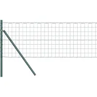 vidaXL Bodenmontierter Euro-Zaun 50 x 0,4 m PVC-beschichteter Stahl