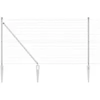 vidaXL Euro-Zaun mit Stacheln 10 x 1,4 m Verzinkter Stahl Silber Netz
