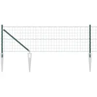 vidaXL Euro-Zaun mit Stacheln 10 x 0,4 m PVC-beschichteter Stahl Grün