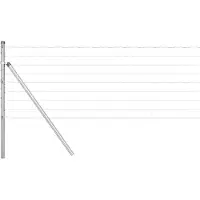 vidaXL Bodenmontierter Euro-Zaun 50 x 0,6 m Verzinkter Stahl Silber
