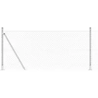 vidaXL Maschendrahtzaun mit Betonsockel 10 x 1 m Verzinkter Stahl Netz