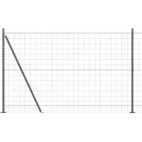 vidaXL Euro-Zaun mit Betonsockel 10 x 1,6 m PVC-beschichteter Stahl