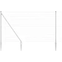 vidaXL Euro-Zaun mit Stacheln 10 x 1,6 m Verzinkter Stahl Silber Netz