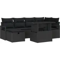 vidaXL Gartensofa-set 12 Stk. Poly-Rattan