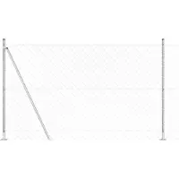 vidaXL Maschendrahtzaun mit Betonsockel 10 x 1,6 m Verzinkter Stahl