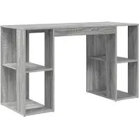 vidaXL Schreibtisch Graues Sonoma Holzwerkstoff 130 x 50,5 x 75 cm