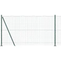 vidaXL Euro-Zaun mit Betonsockel 10 x 1,2 m PVC-beschichteter Stahl