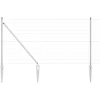 vidaXL Euro-Zaun mit Stacheln 25 x 1,2 m Verzinkter Stahl Silber Netz