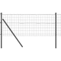 vidaXL Bodenmontierter Euro-Zaun 50 x 0,4 m PVC-beschichteter Stahl