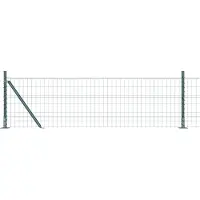 vidaXL Euro-Zaun mit Betonsockel 50 x 0,4 m PVC-beschichteter Stahl