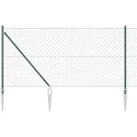 vidaXL Maschendrahtzaun mit Stacheln 25 x 1,2 m Grün Netz