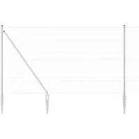 vidaXL Euro-Zaun mit Stacheln 10 x 1,6 m Verzinkter Stahl Silber Netz