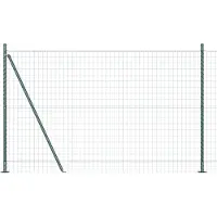 vidaXL Euro-Zaun mit Betonsockel 10 x 1,4 m PVC-beschichteter Stahl