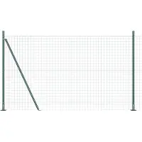 vidaXL Euro-Zaun mit Betonsockel 25 x 1,2 m PVC-beschichteter Stahl