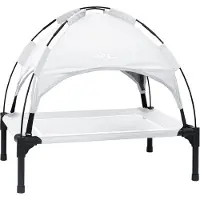 vidaXL Hundebett 71 x 64 x 71 cm Stahl Silber Grau
