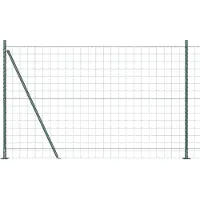 vidaXL Euro-Zaun mit Betonsockel 25 x 1,2 m PVC-beschichteter Stahl