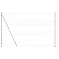 vidaXL Euro-Zaun mit Betonsockel 10 x 1,5 m Verzinkter Stahl Silber