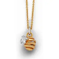 DUR Schmuck K2548 - Sterling Silber Kette Biene - 45 cm