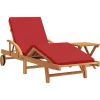 vidaXL Sonnenliege 2 pcs Rot Massivholz Akazie