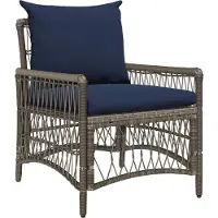 vidaXL Gartenstuhl mit Kissen Grau 73 x 61 x 77 cm Poly-Rattan
