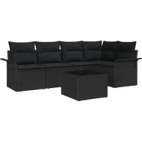 vidaXL Gartensofa-set 6 Stk. Poly-Rattan