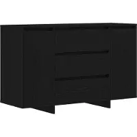 vidaXL Sideboard Schwarz Eichen-Optik 120 x 41 x 75 cm Holzwerkstoff