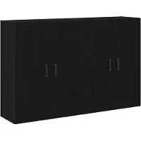 vidaXL Wandmontierter Schrank 2 stk. Schwarz Eichen-Optik