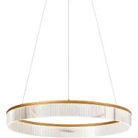QAZQA Moderne Hängelampe Messing 78cm inkl LED 3 Stufen Dimmbar Anello Chandelier