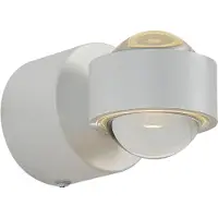 QAZQA Design Wandleuchte Weiß inkl. LED IP44 - Lens