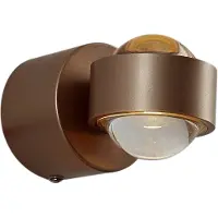 QAZQA Design Wandleuchte DunkelBronze inkl LED IP44 Lens