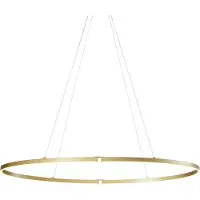 QAZQA Design Hängeleuchte Messing 120cm inkl LED 3 Stufen Dimmbar Ovallo