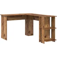 vidaXL Eck-Schreibtisch Altholz Holzwerkstoff 140 x 113,5 x 75 cm