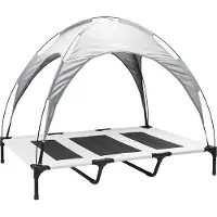 vidaXL Hundebett Silber Grau 122 x 93 x 106,5 cm Stahl