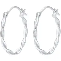 Elli Ohrringe Twisted Gedreht Creole Trend 925 Silber Elli Silber