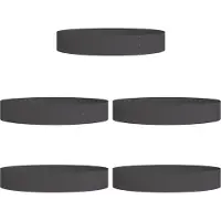 vidaXL Pflanzenring 5 Stk. Schwarz 120 x 120 x 20 cm