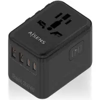 Aisens ASPS-2A2C08-BK, Drinnen, AC, 12 V, 3 A, Schwarz