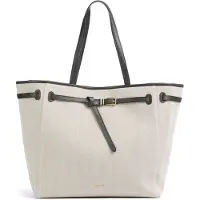 Ted Baker Shopper Tafanie Belted Herringbone Canvas Large Tote Bag Brn-Choc beige